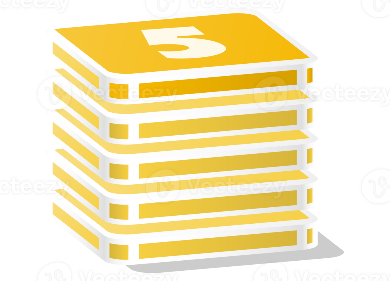 Bar chart rectangular 3d element and number 5. png