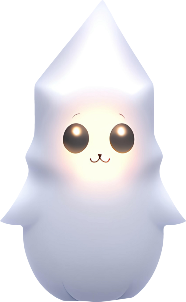 a cute ghost icon. AI-Generated. png