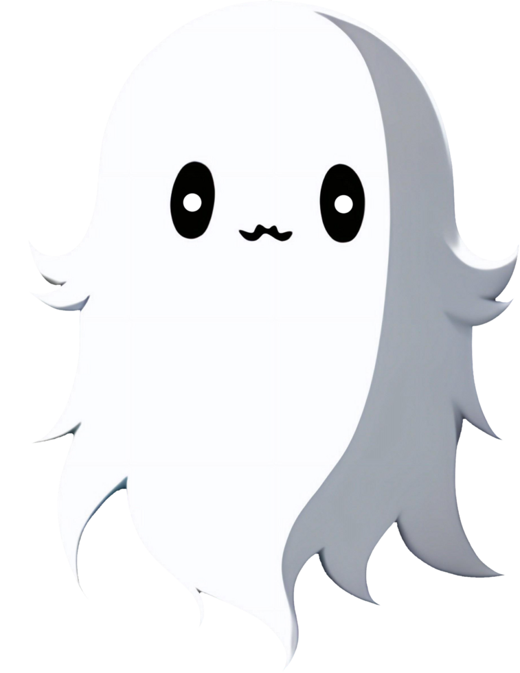 a cute ghost icon. AI-Generated. png