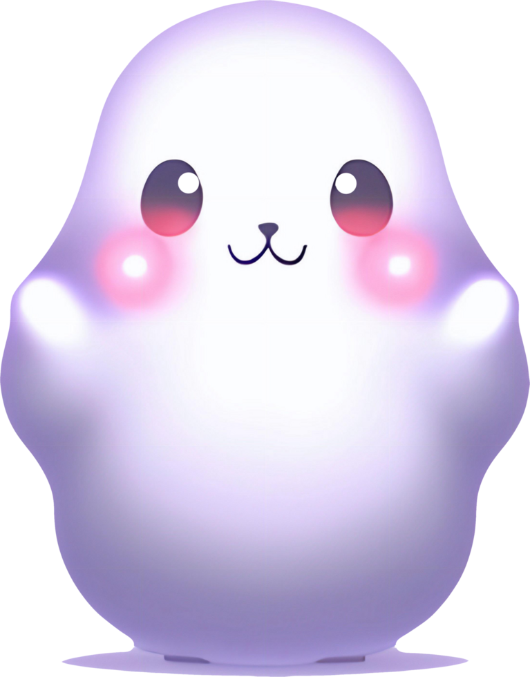 a cute ghost icon. AI-Generated. png
