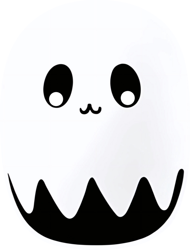a cute ghost icon. AI-Generated. png