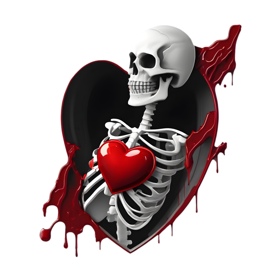 ghost with a broken heart. AI-Generated png