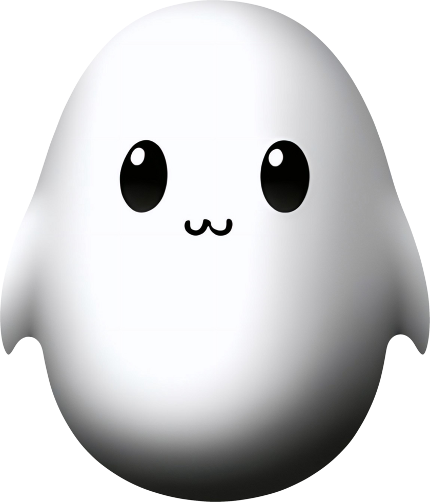 a cute ghost icon. AI-Generated. png