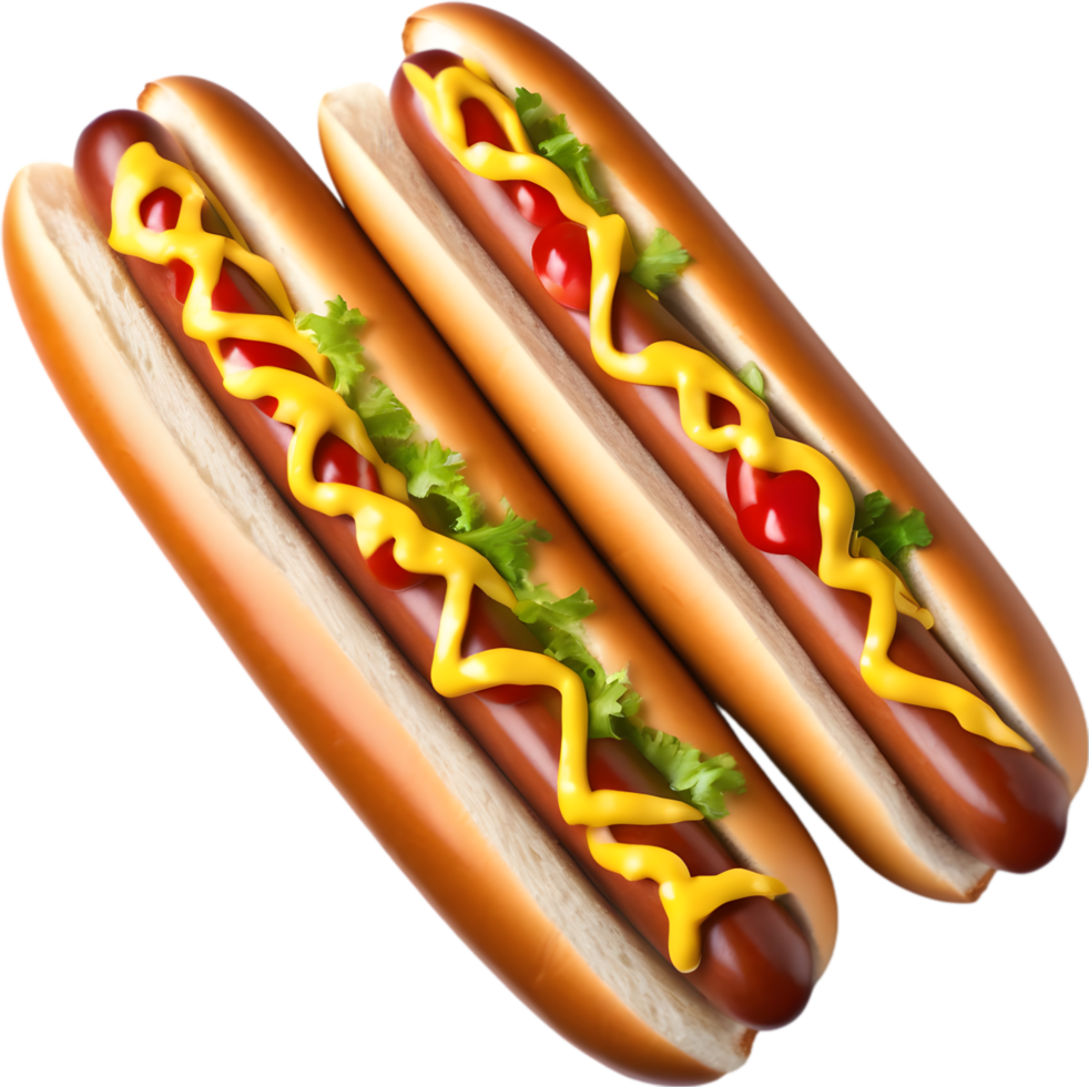 Image of delicious hot dogs. AI-Generated. png