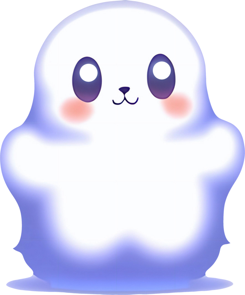 a cute ghost icon. AI-Generated. png
