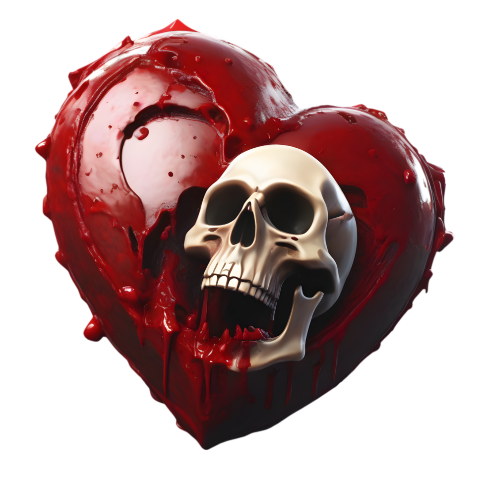 ghost with a broken heart. AI-Generated png