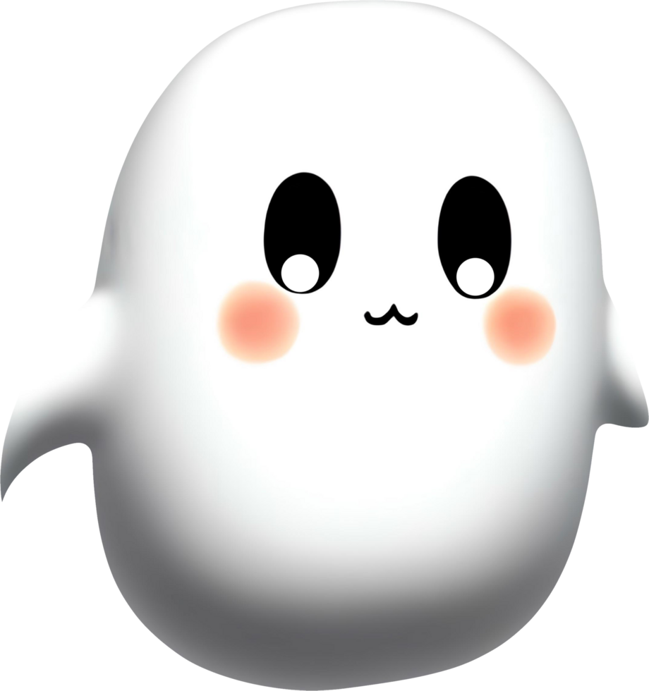 a cute ghost icon. AI-Generated. png