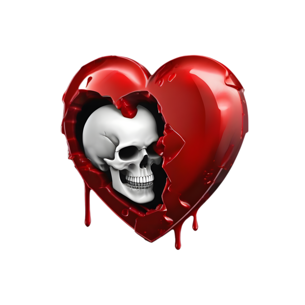 ghost with a broken heart. AI-Generated png