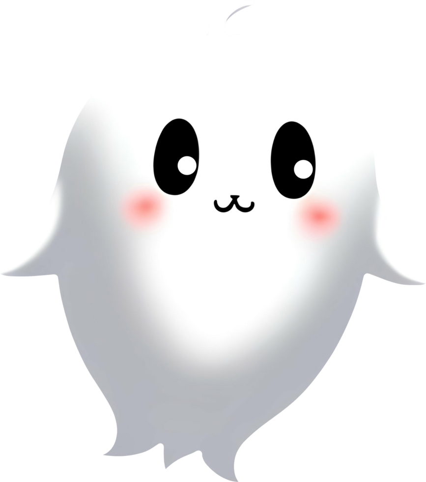 a cute ghost icon. AI-Generated. png