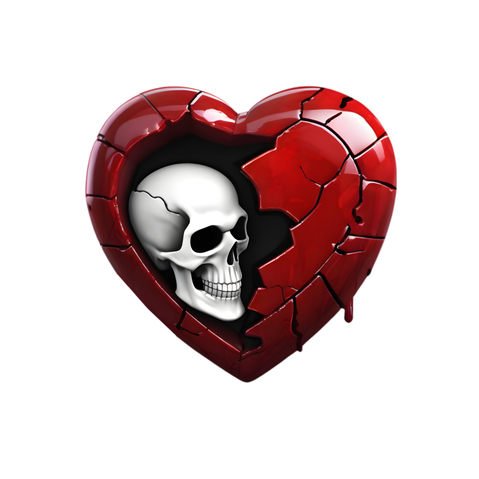 ghost with a broken heart. AI-Generated png