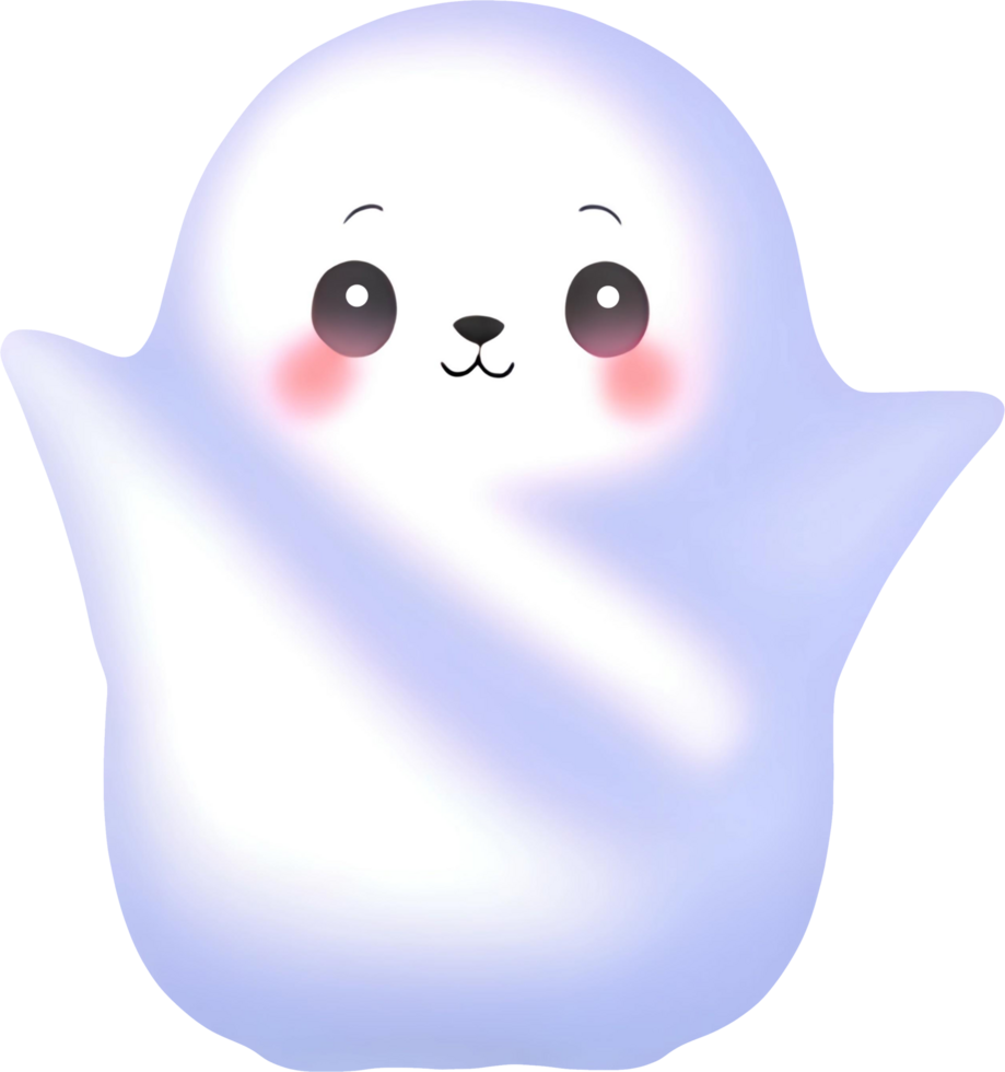 a cute ghost icon. AI-Generated. png
