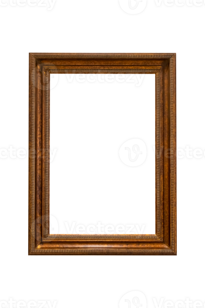 Wooden picture frame, Old picture frame isolated transparency background, Photo frames mockup png