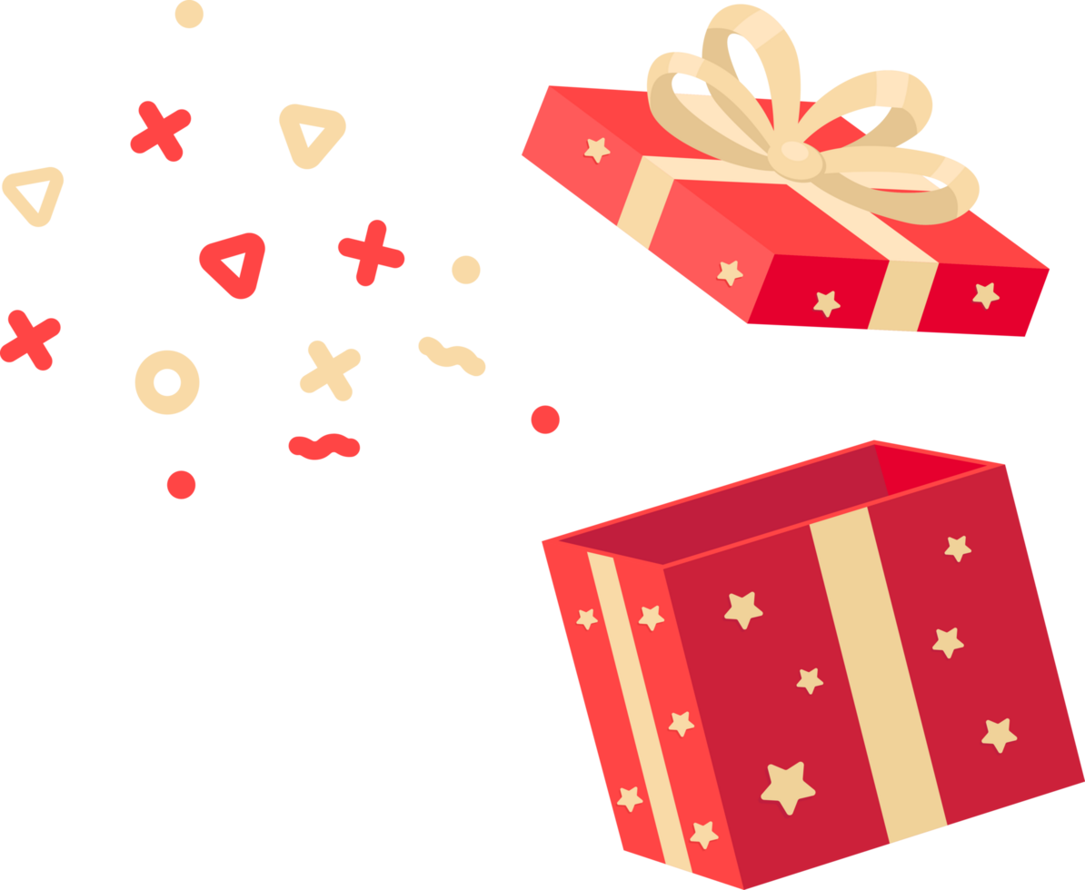 Gift box open surprise box png