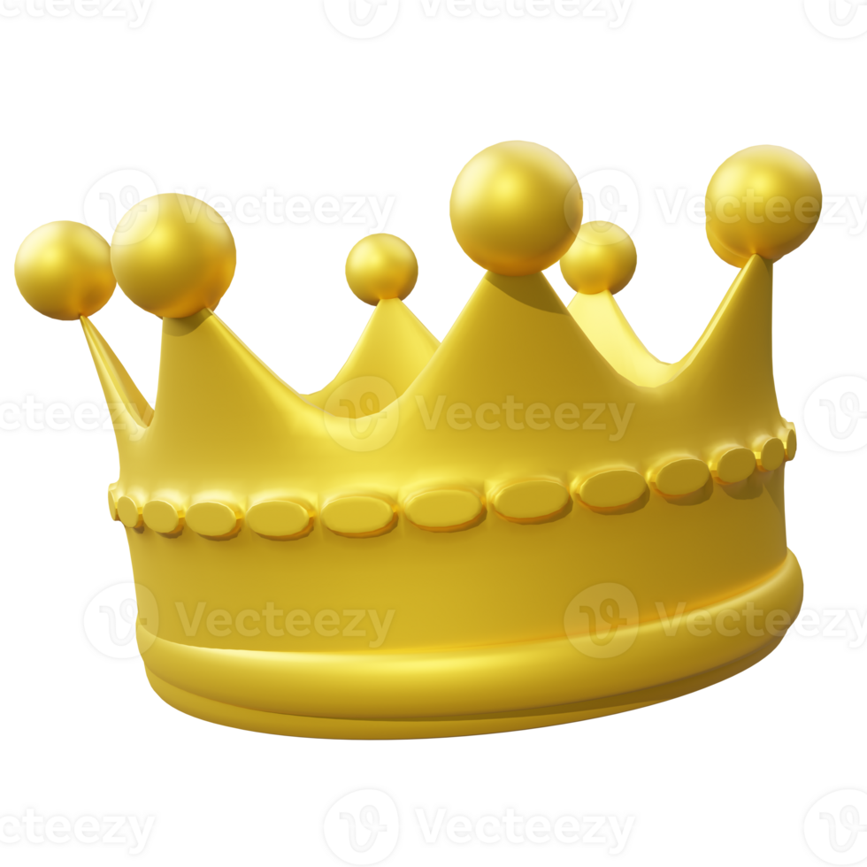 3d or Royal Roi couronne png