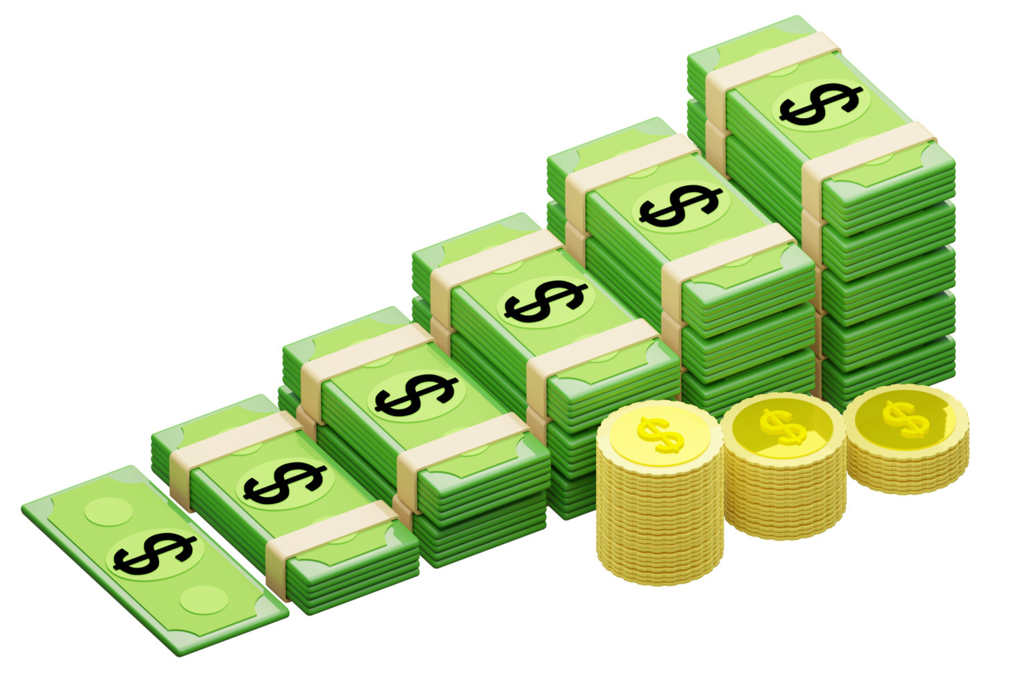 3d estilo dinero png