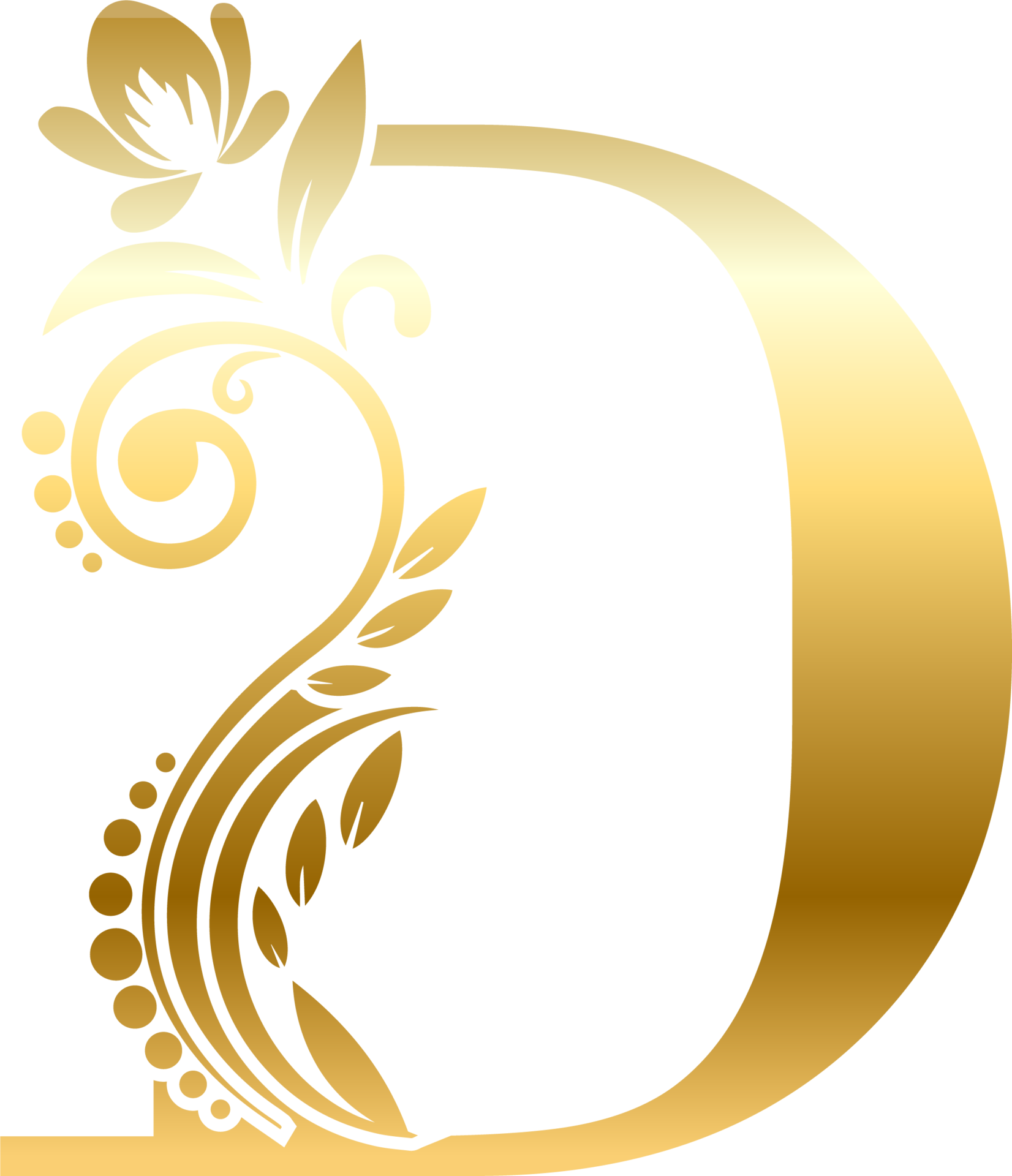 Gold Letter D 32699920 PNG