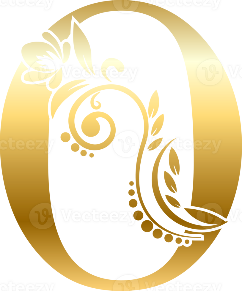 Gold Letter O png