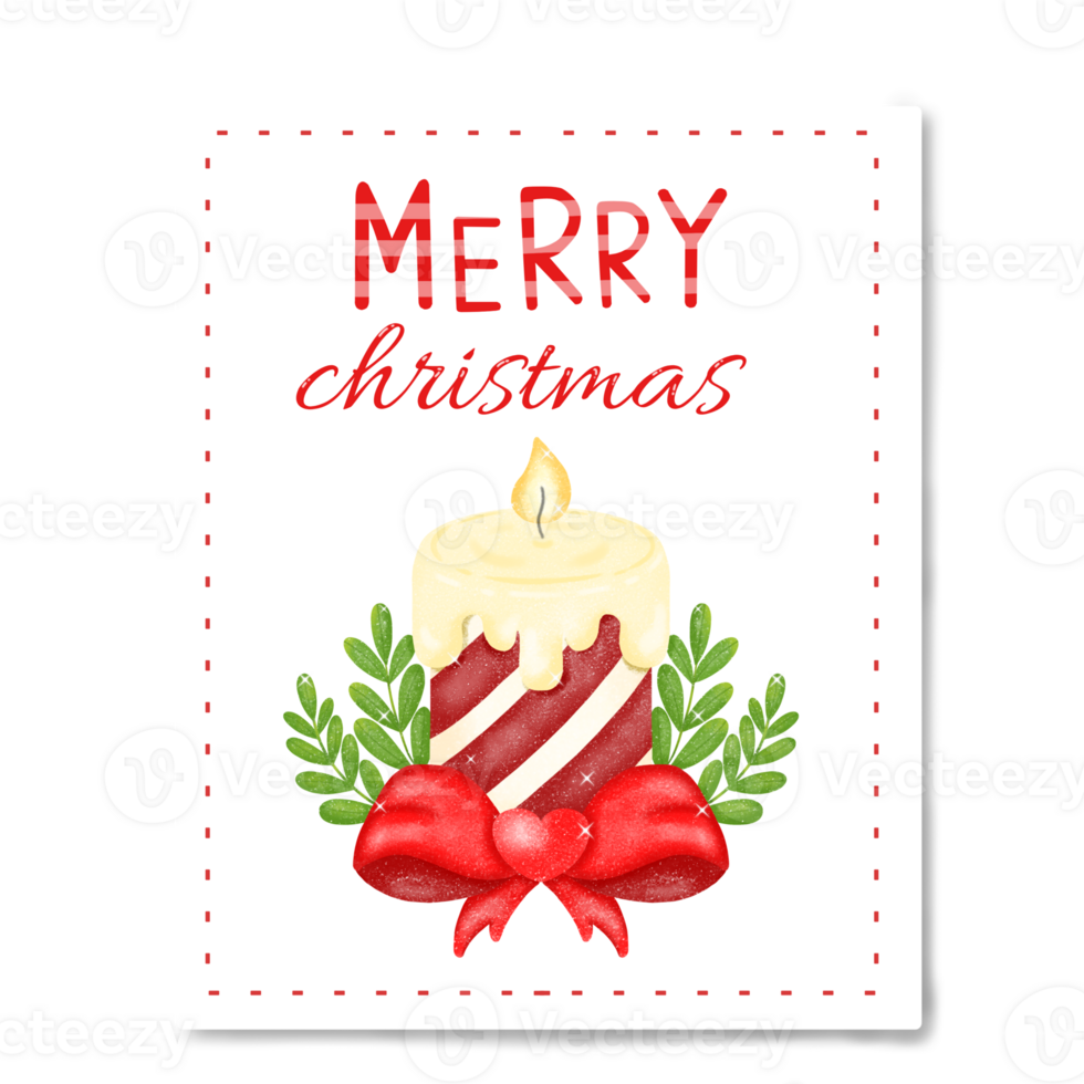 Merry christmas greeting card illustration png