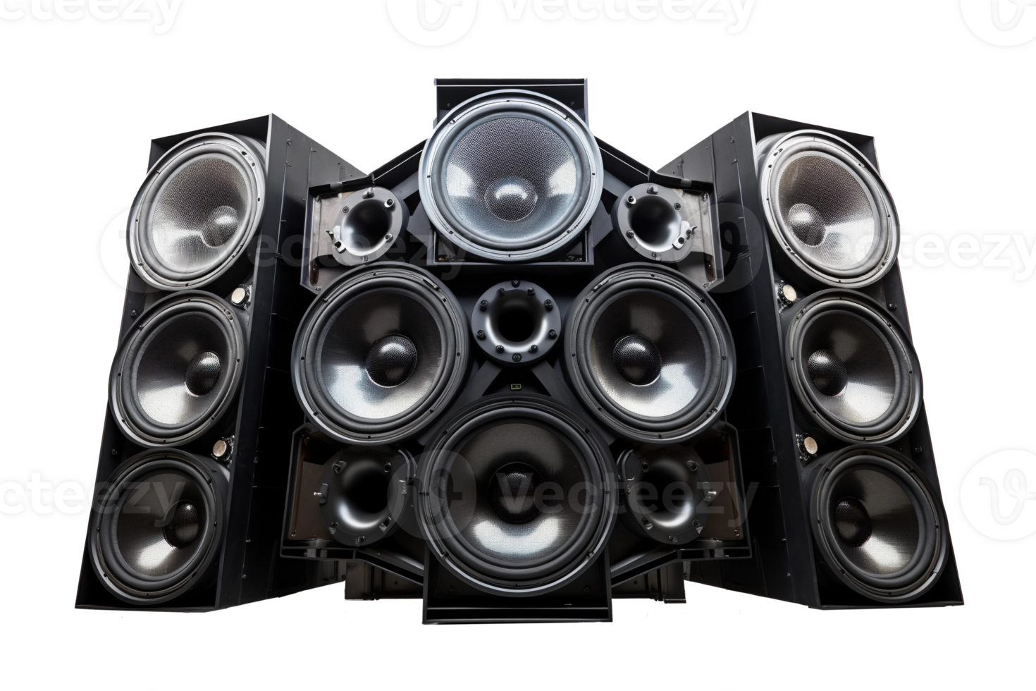 Huge audio speakers. AI Generative png