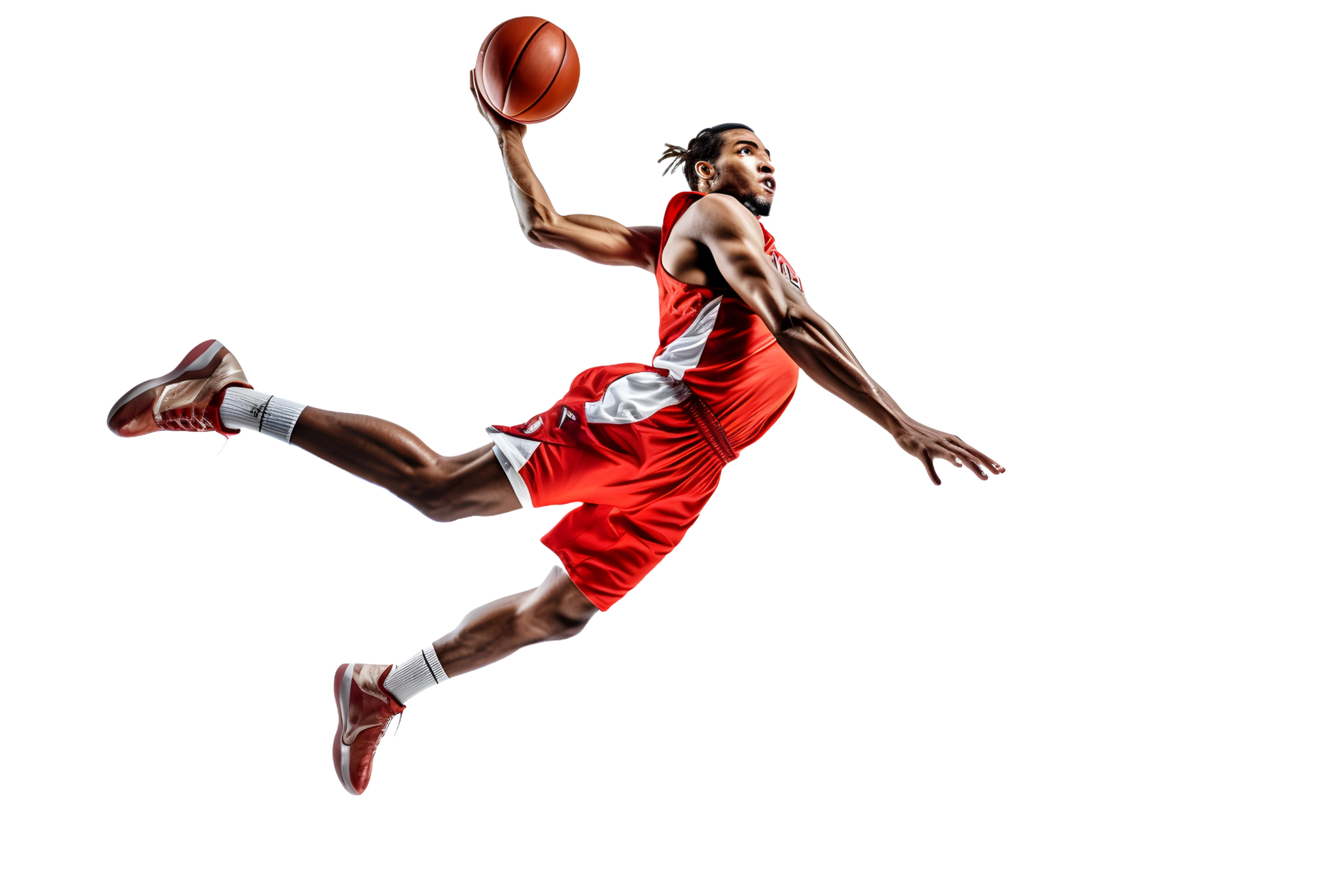 AI Generative Basketball Player With Ball Ready To Perform A Slam Dunk ai-generative-basketball-player-with-ball-ready-to-perform-a-slam-dunk