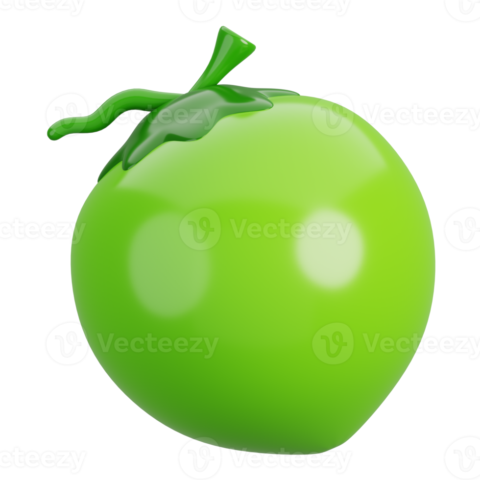 Coconut isolated. Cartoon fruits icon. 3d render illustration. png