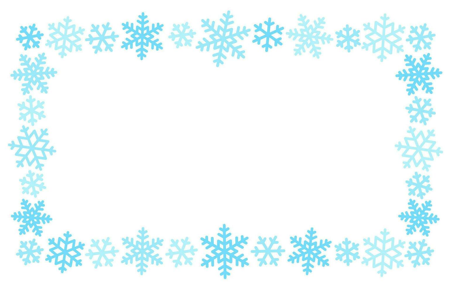 snow frost frame border decorative background vector