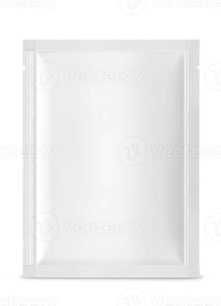 Empty product packaging bag mockup isolated PNG transparent