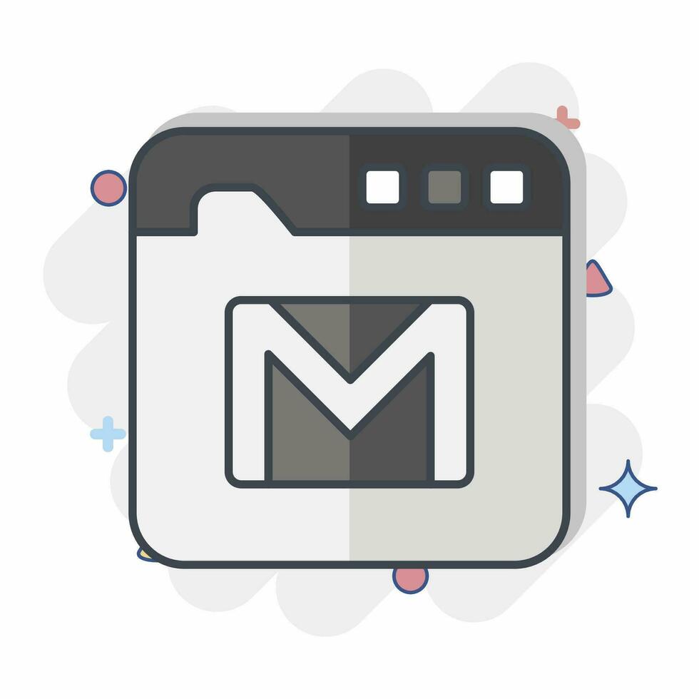 Icon Webmail. related to Communication symbol. comic style. simple design editable. simple illustration vector