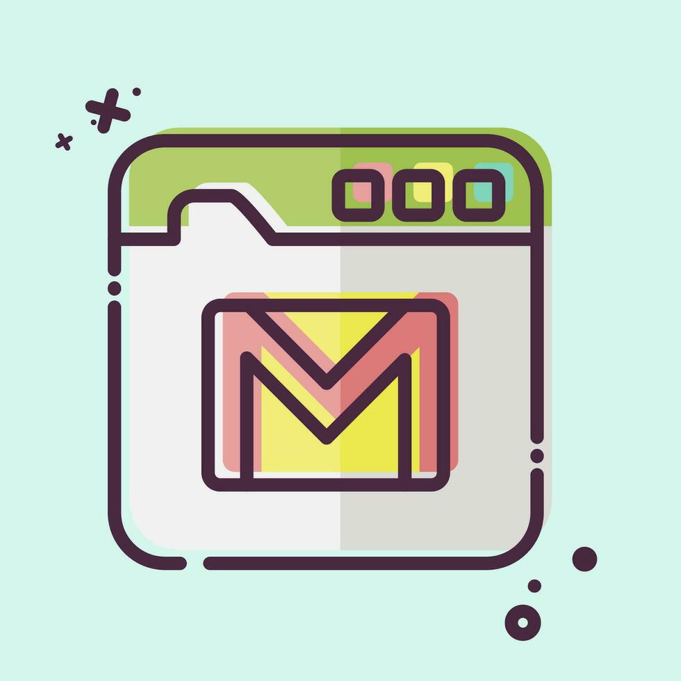Icon Webmail. related to Communication symbol. MBE style. simple design editable. simple illustration vector
