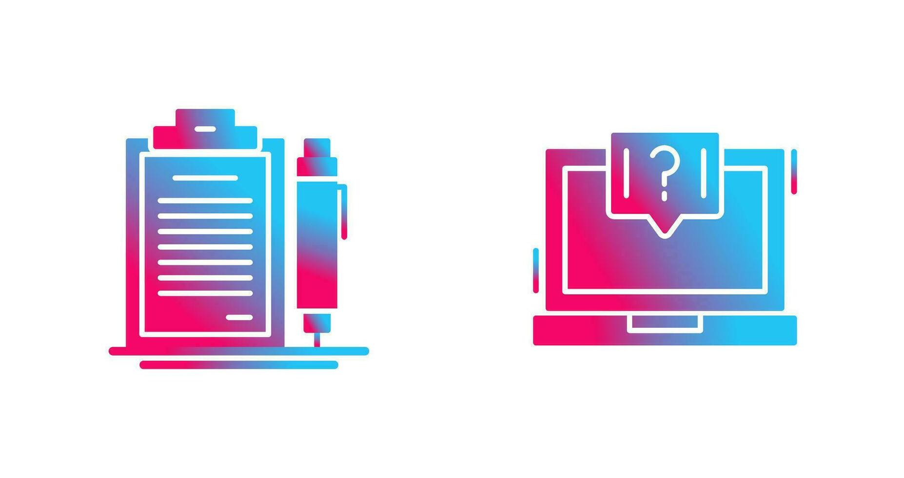 Contract and Question Icon vector