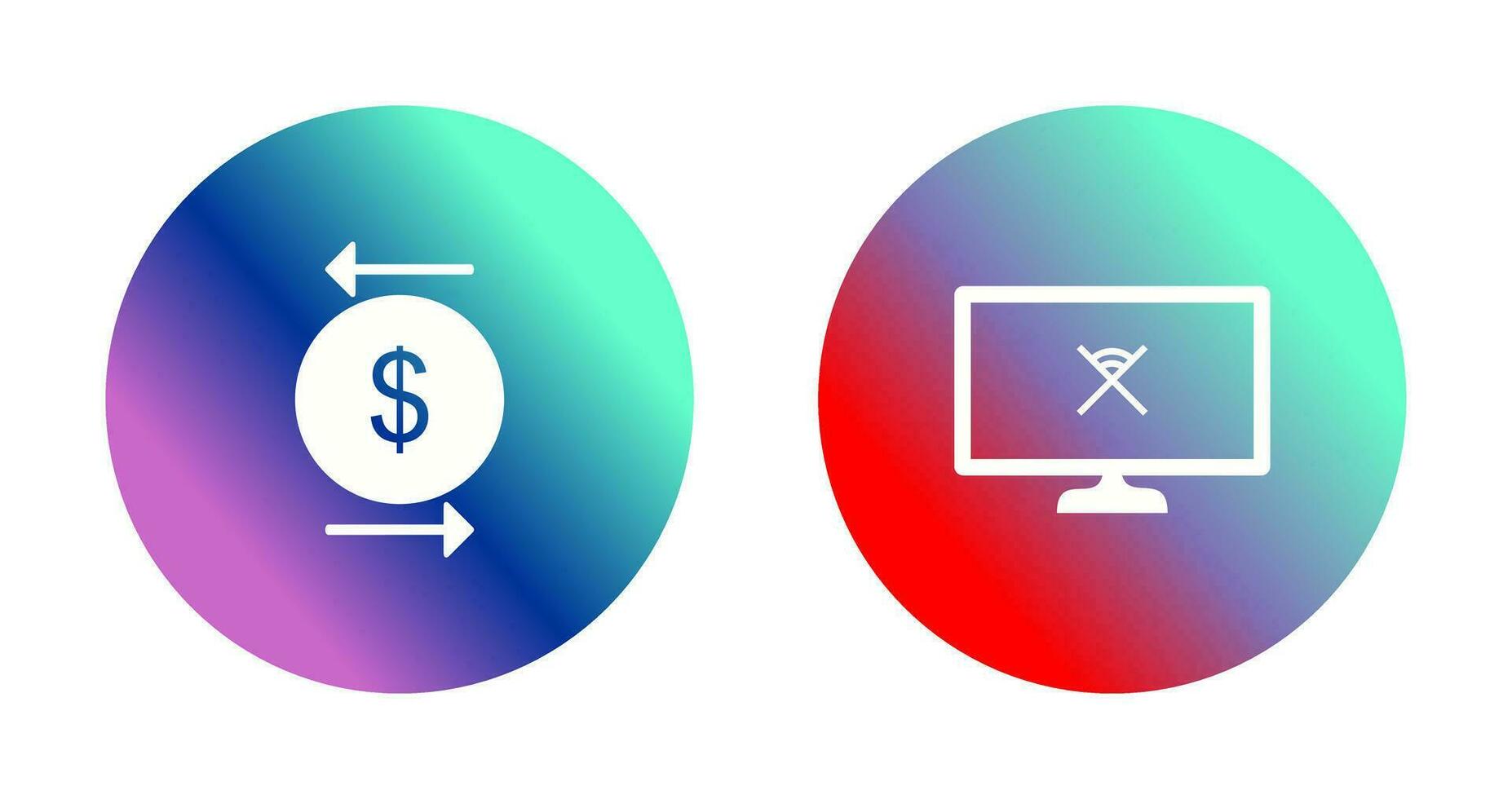 transaction and disconnected network  Icon vector