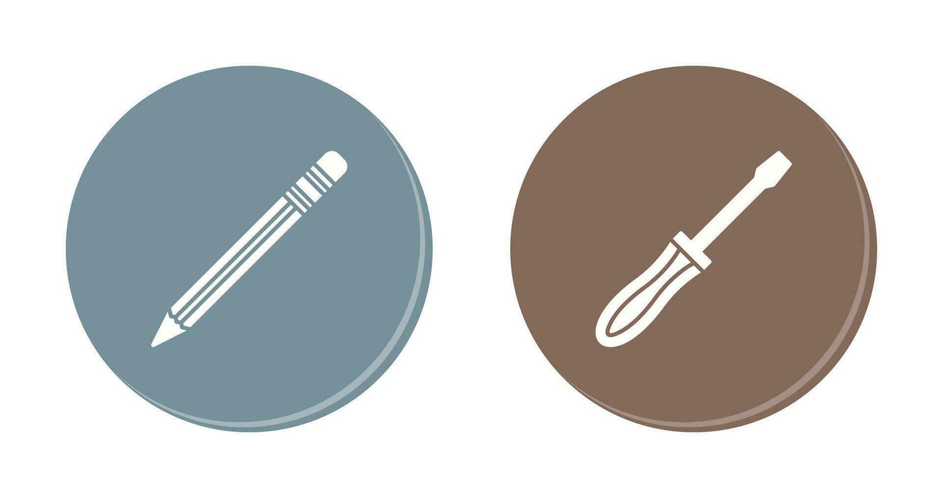 Pencil and Screwdriver Icon vector