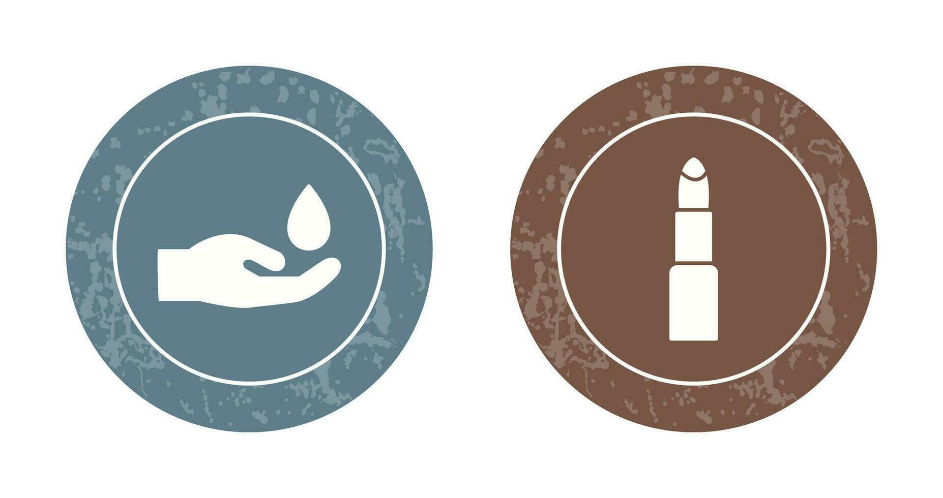 Hands drop and Lipstick Icon vector