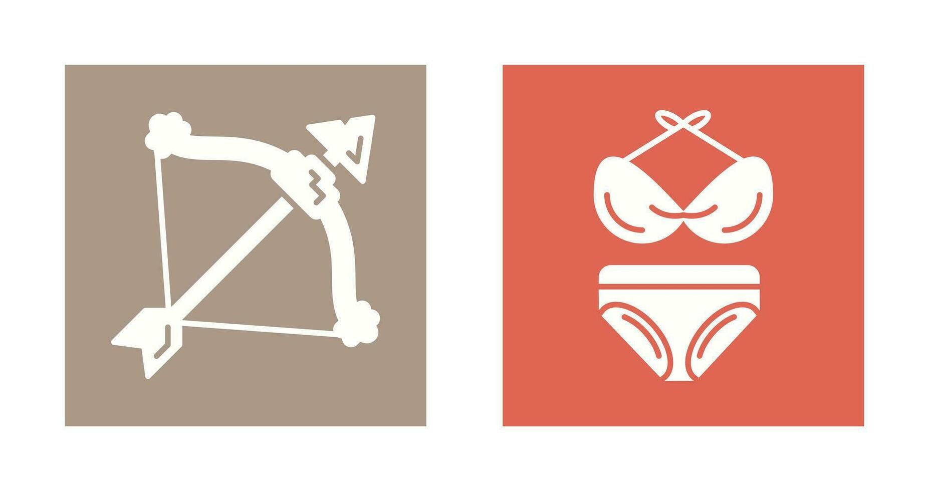Crossbow and Bikini Icon vector