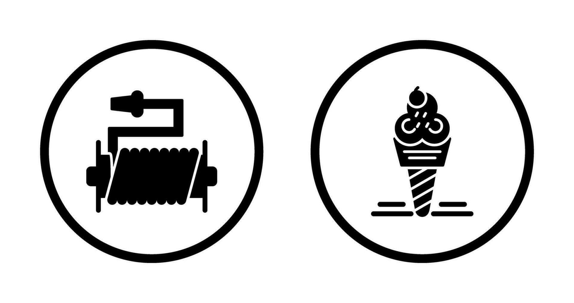 Water Hose and Ice Cream Icon vector