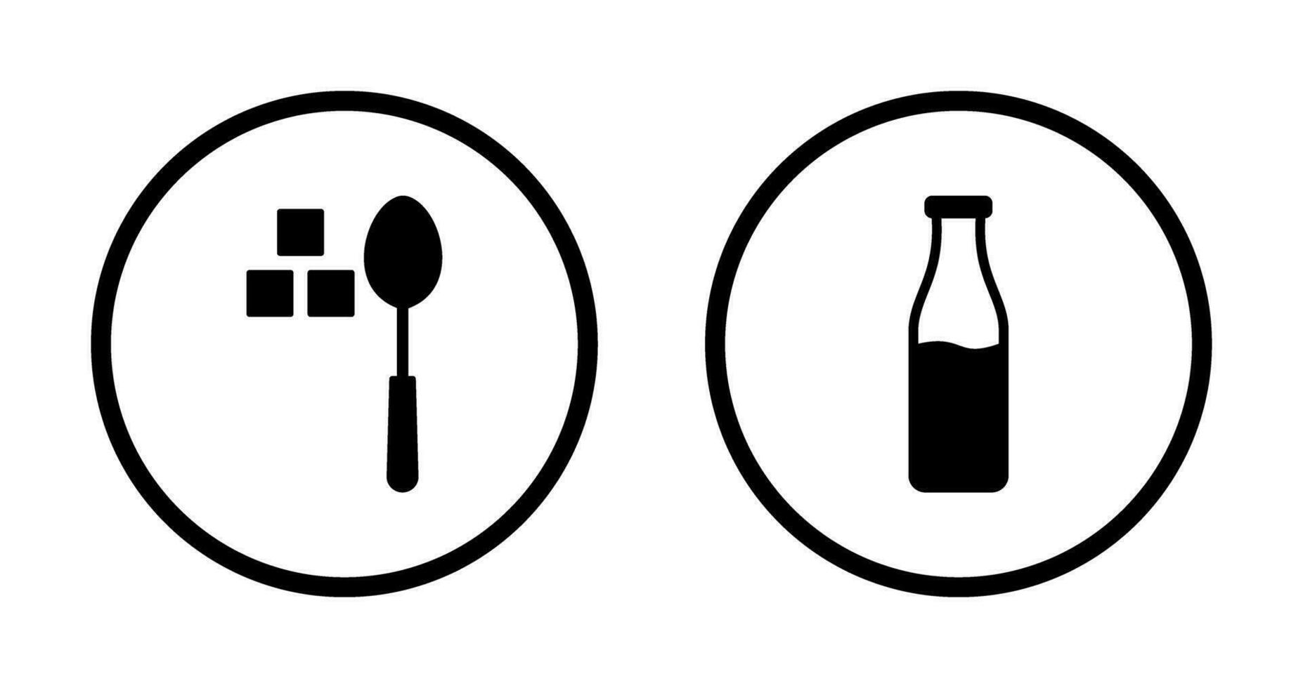 sugar and Milk bottle  Icon vector