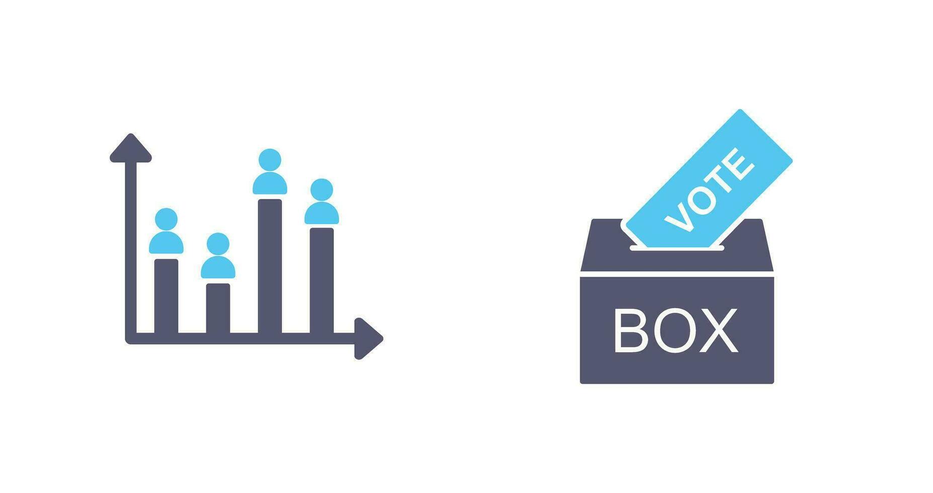 Giing Vote and Candidate and Graph Icon vector