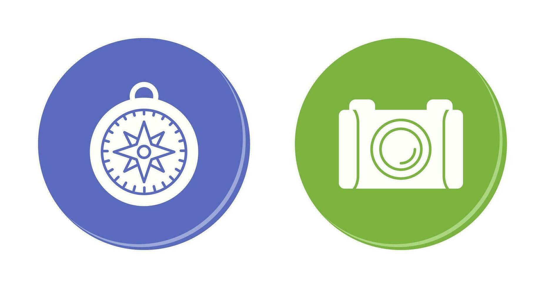Compass and Camera Icon vector