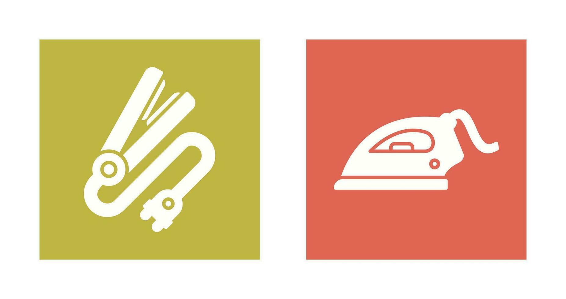 Hair iron and Laundry Icon vector