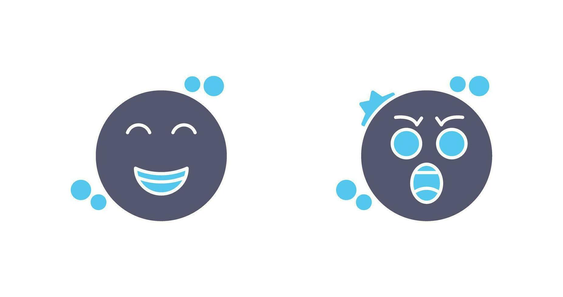 Shock and Happy Icon vector