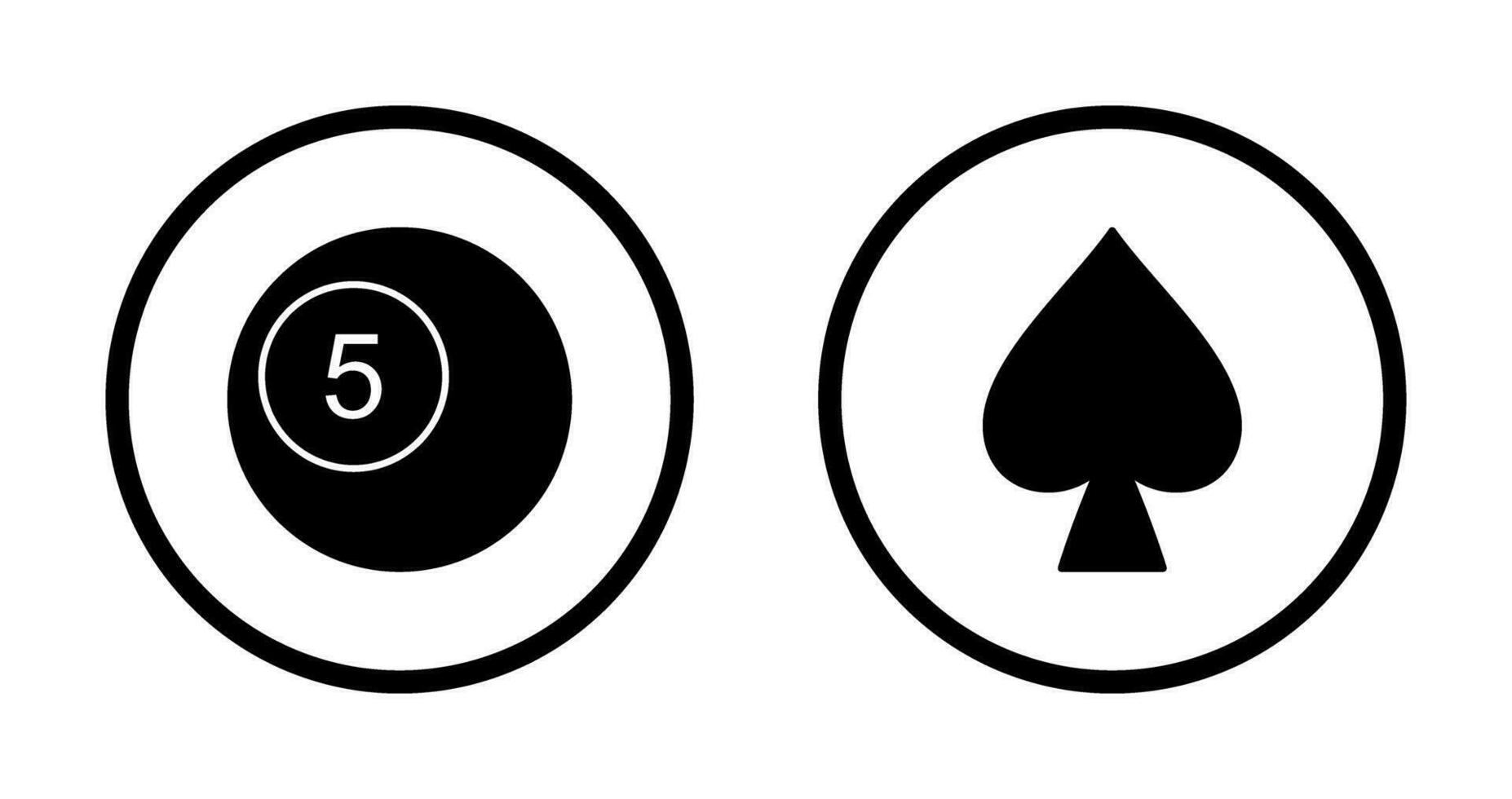 pool balls and spade  Icon vector