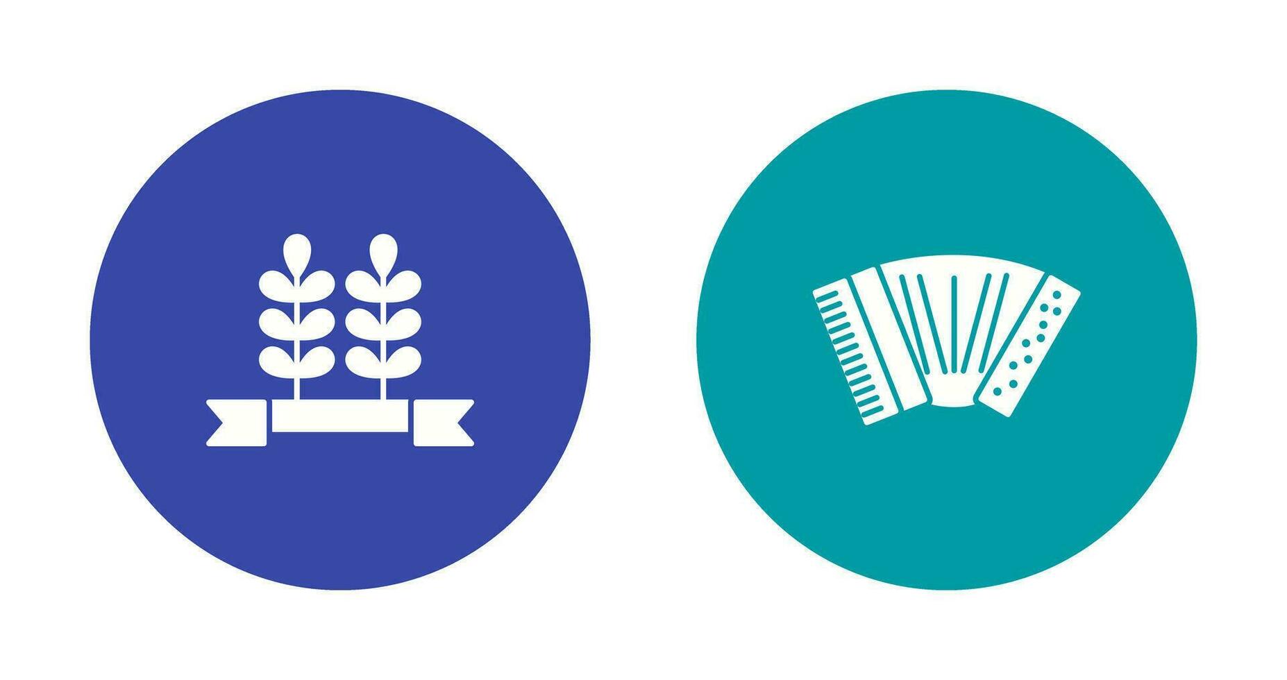 Accordion a d Wheat Icon vector