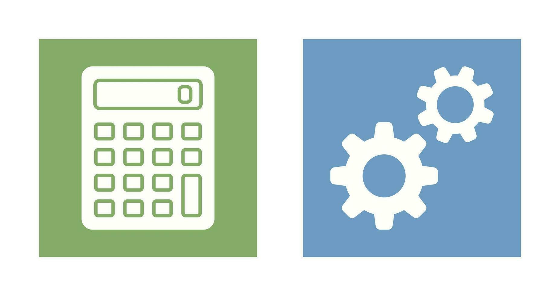 Calculator and Setting Icon vector