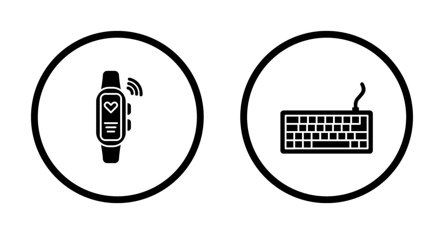 Smart Band and Keyboard Icon vector