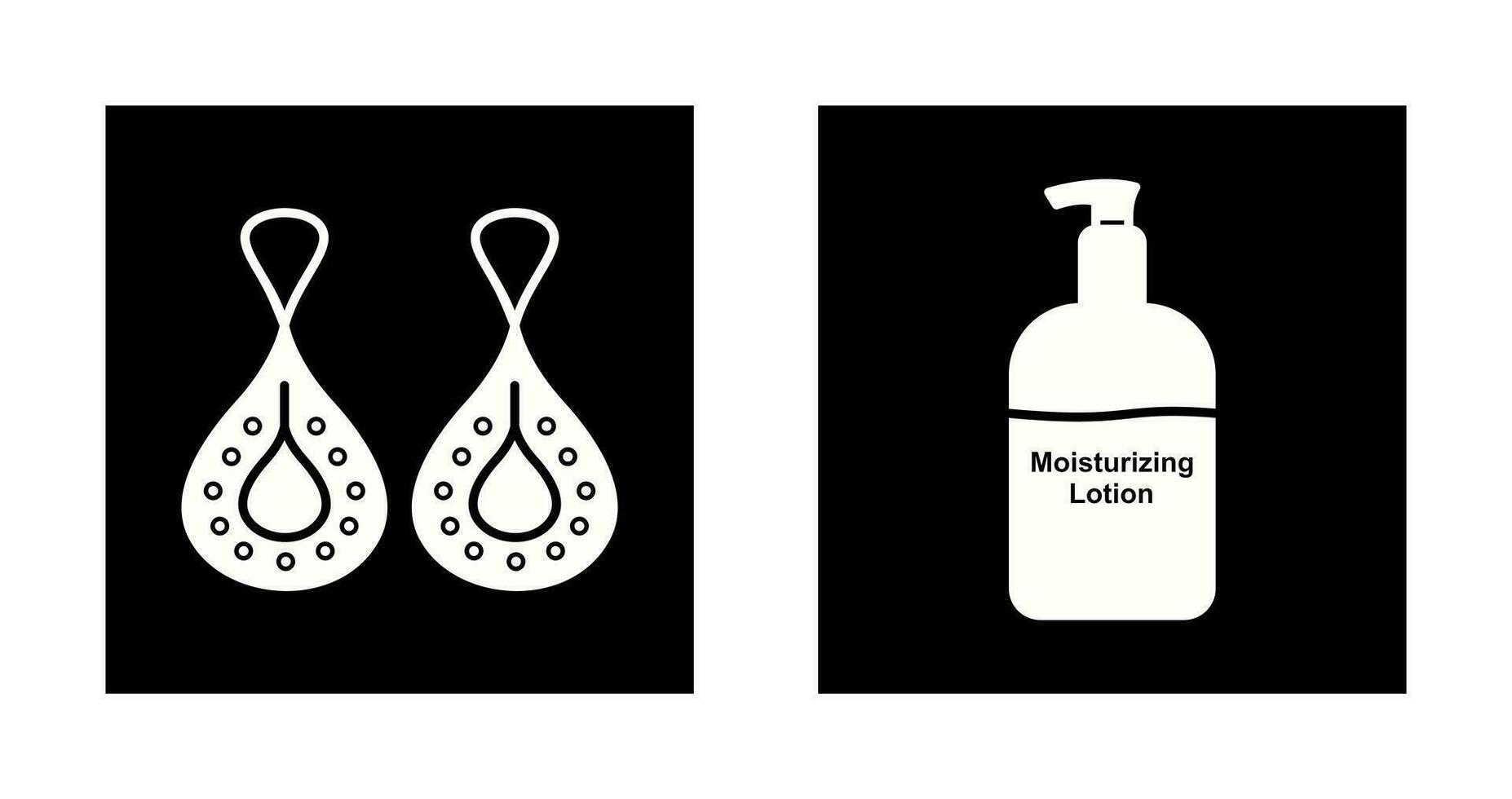 Earring and Lotion Icon vector