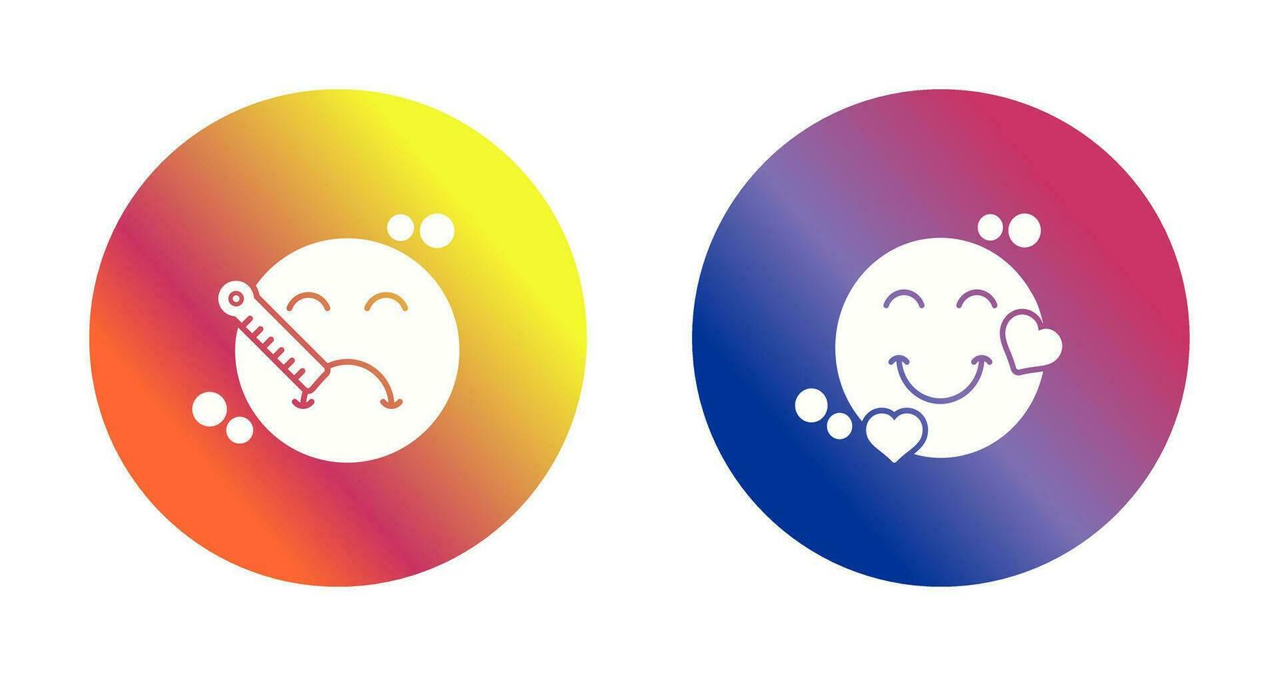 Sick and Heart Icon vector