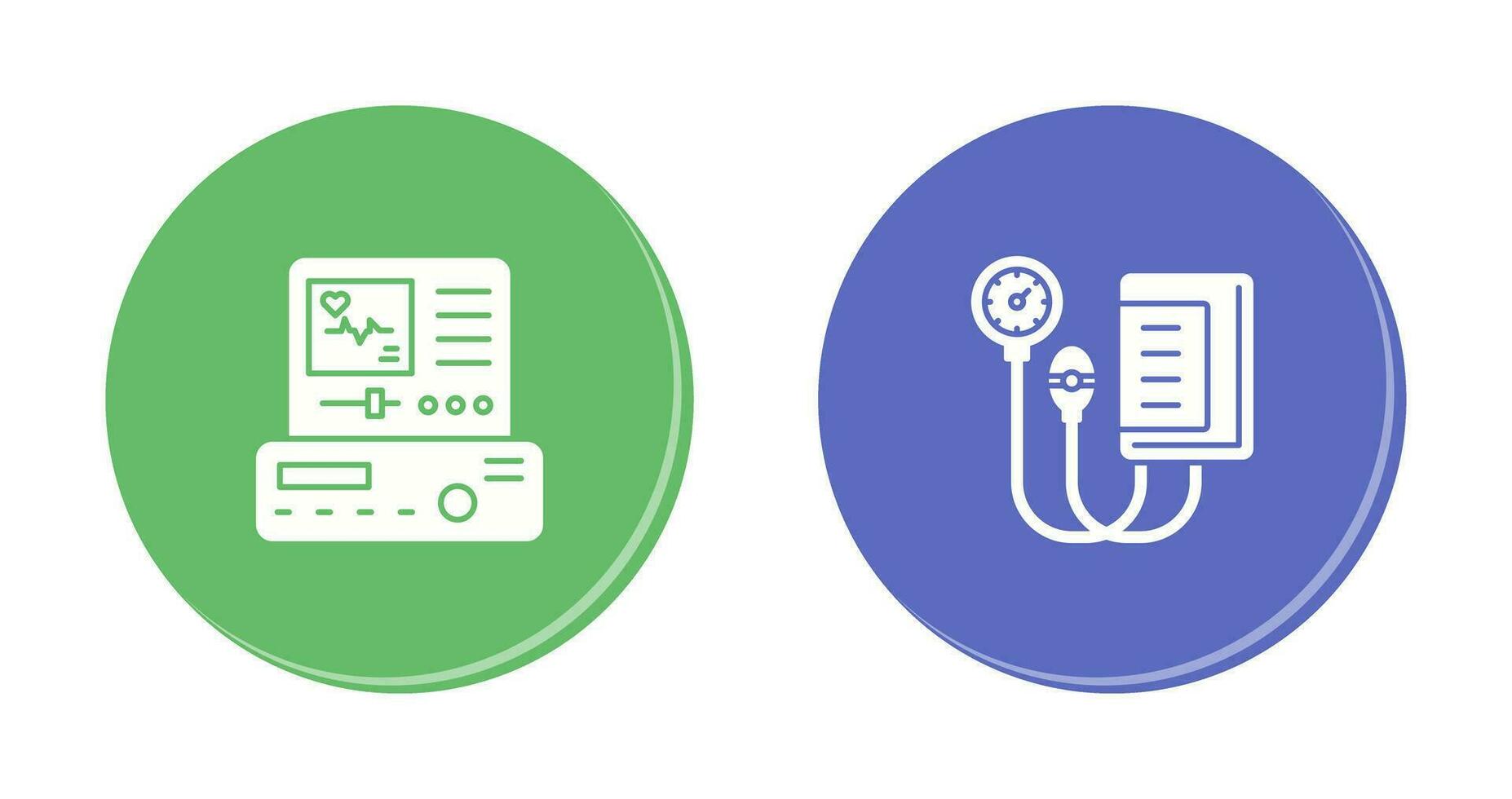 electrocardiograma y sangre presión calibre icono vector