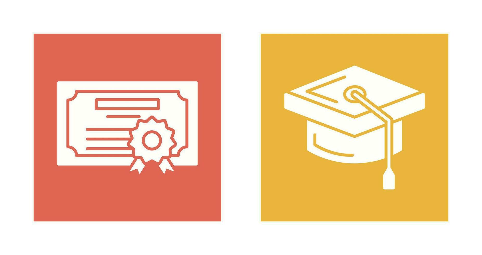 Diploma and Cap Icon vector