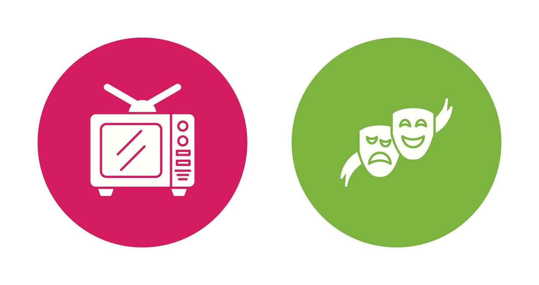Tv and Theater Masks Icon vector
