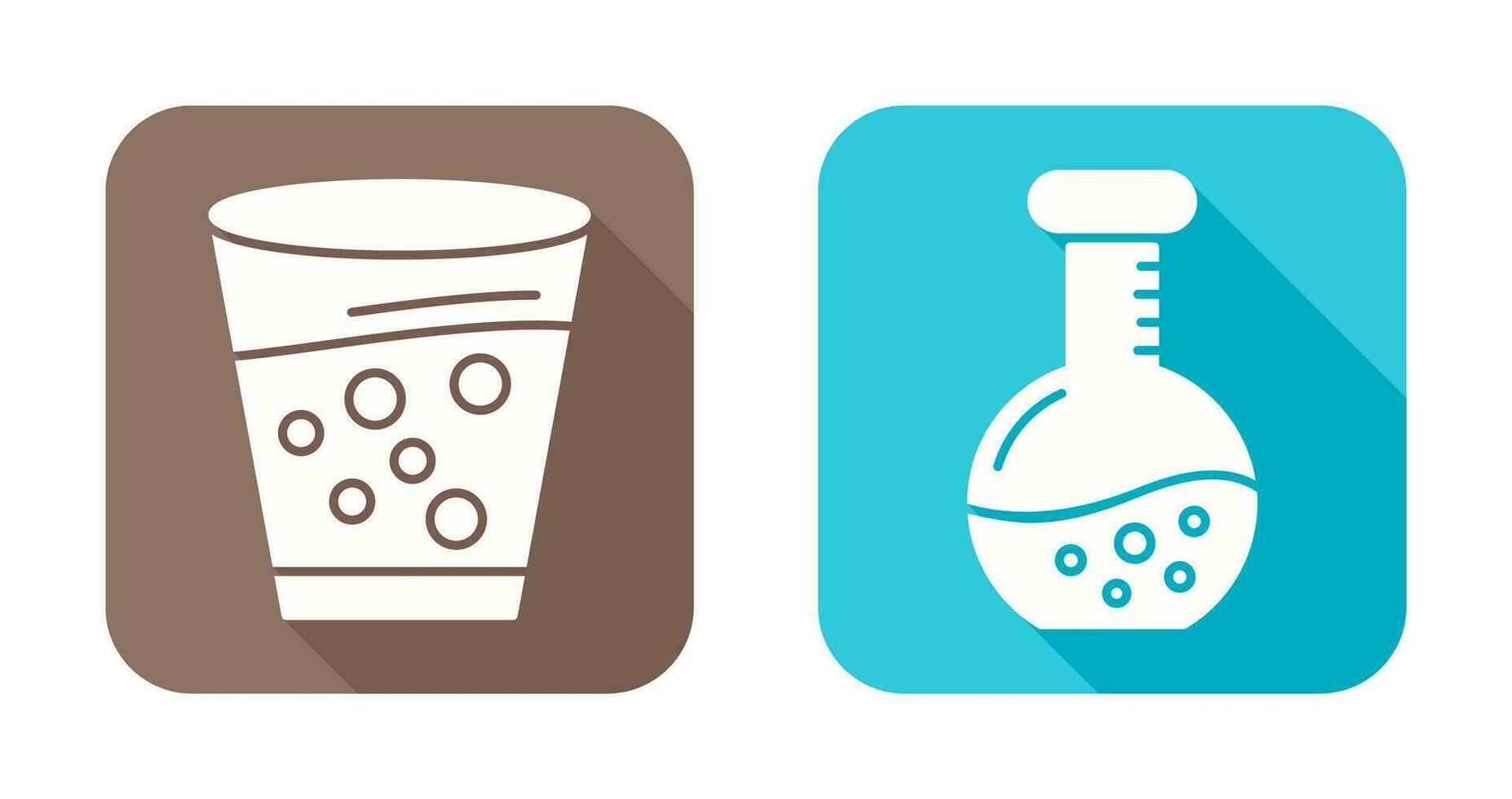 Antacid and Flask Icon vector